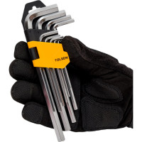 Набор шестигранников TOLSEN 9 предметов, средний 20048