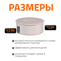 Заглушка бесшумной канализации Ostendorf Skolan Safe 90 мм, SKM 334620