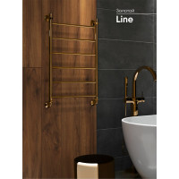 Полотенцесушитель INDIGO Line без полки (н.р.1") 80/50 (к-3, Золото) LLW80-50GDK3