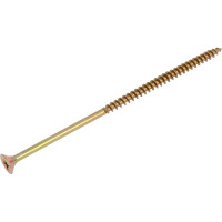 Универсальный саморез КВАДРА 5x120 желтый, потайная голова, цинк, уп. 4 шт. 504120004818