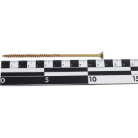 Универсальный саморез КВАДРА 5x120 желтый, потайная голова, цинк, уп. 4 шт. 504120004818