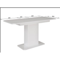 Стол Атмосфера СО-03 белый/белый 00-00015458