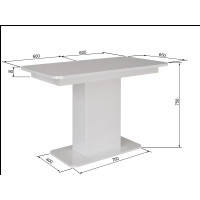 Стол Атмосфера СО-03 белый/белый 00-00015458
