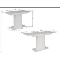 Стол Атмосфера СО-03 белый/белый 00-00015458
