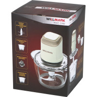 Измельчитель Willmark WMC-5288 400 Вт стеклянная чаша 1.2 л двойные лезвия резиновое основание 2001445
