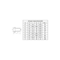 Штуцер для шланга MVI с наружной резьбой, 3/4"x25 мм BF.581.05-D25
