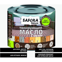 Масло для дерева SAFORA тонирующее, с воском, бесцветное, 0.5 л МД500/7