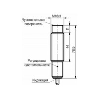 Емкостный датчик Sn=10 мм,корпус М18x1 Пластмасса,Невстраиваемый, IP65, 20-250 AC, NC ТЕКО CSN E41P5-025-10-L 00-00038665