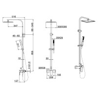Душевая стойка ALLEN BRAU Infinity 5.21012-00 00265457