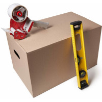 Картонная коробка PACK INNOVATION 50x30x30 см, с ручками, объем 45 л, 10 шт IP0GK0R0503030-10