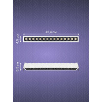 Встраиваемый светодиодный светильник RITTER Artin LED 30Вт, 2400Лм, 4200К, 414х45х55мм, алюминий, прямоугольный, белый 59998 2