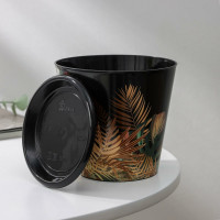 Горшок для цветов Доляна Голди 0.8 л, чёрный 7306169