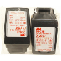 Противоаэрозольный фильтр 3М Secure Click D9038, класс защиты P3 R, 2шт 7100206892