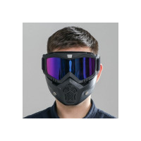 Разборные очки-маска для езды на мототехнике СИМАЛЕНД черные, стекло хамелеон, 4295613