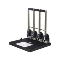 Дырокол KW-TRIO Heavy Duty 954 150 листов металл/пластик черный 4 отверстия с линейкой 811665
