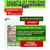 Антисептик для дерева, для фасадных и внутренних работ SAFORA (концентрат 1:9; 5 литров) АН05