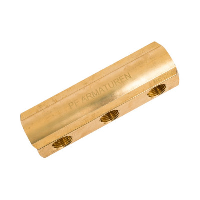 Коллектор PROFACTOR латунный, односторонний в/в 1" х 3 вых 1/2"вн PF MF 259.3
