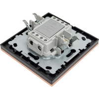Выключатель Эксклюзивный Шампанское Металлик двухклавишный Metronex Electric FVK050204BSH