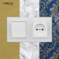 Розетка Metronex Electric Exclusive White одинарная с заземлением FRZ00040004BEL
