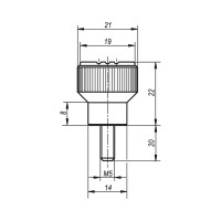 Ручка с накаткой KIPP K0247.105X20