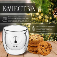 Стеклянный стакан PERFECTO LINEA серия Bear с двойными стенками, 250 мл 30-125001
