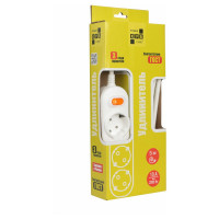 Удлинитель Power Cube PC 5м, 3р с заземлением, с выключателем 10А, PC-2-5M