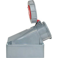 Розетка стационарная наружная EKF 1342 3Р+РЕ 63А 380В IP67 ps-1342-63-380