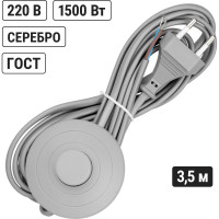 Шнур TDM ELECTRIC с ножным выключателем и плоской вилкой ШУН01В ШВВП 2x0,75мм2 SQ1305-0065