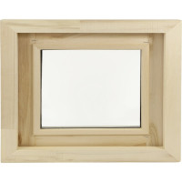 Стеклопакет в парную Банная линия 40x50 см, липа, ручка, затвор, петли в комплекте 12-975