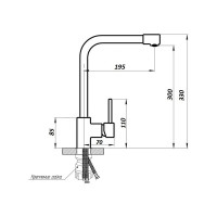 Смеситель для кухни  WISENT оникс W4998-7-25