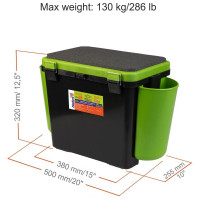 Helios Ящик зимний FishBox односекционный 19л зеленый 156318