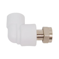 Угольник КОНТУР PPR с накидной гайкой и латунной втулкой D20-1/2 011428020100