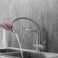 Смеситель для кухни ROSE с подключением к фильтру питьевой воды, сатин R658L