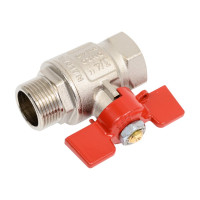 Полнопроходной кран НВ 3/4, бабочка Uni-Fitt 111T3000