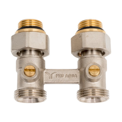 Узел нижнего подключения PRO AQUA для 2-х труб. систем с ниппелем прямой 1/2 INS202HVSx