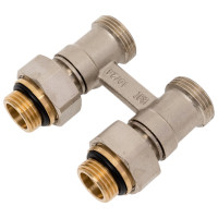 Узел нижнего подключения PRO AQUA для 2-х труб. систем с ниппелем прямой 1/2 INS202HVSx