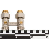 Узел нижнего подключения PRO AQUA для 2-х труб. систем с ниппелем прямой 1/2 INS202HVSx