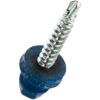 Кровельный саморез Качественный КРЕПЕЖ синий RAL 5005, 4.8х38 мм, 250 шт 1000153 КЧ