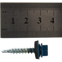 Кровельный саморез Качественный КРЕПЕЖ синий RAL 5005, 4.8х29 мм, 55 шт 0200149 КЧ