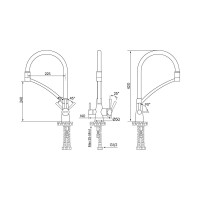 Смеситель для кухни Paulmark SIEGEN, брашированная сталь,  Si213111-BS