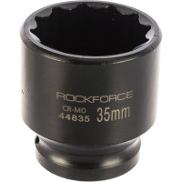Головка торцевая 12-гранная ударная 35 мм, 1/2", L=60 мм ROCKFORCE RF-44835(28349)