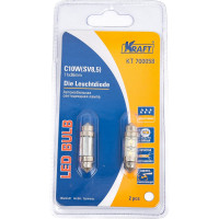 Светодиодная лампа KRAFT C10W SV8 5 11x36 white 2 LEDs KT 700058