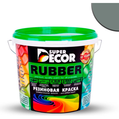 Резиновая краска SUPER DECOR №15 Оргтехника, 6 кг 4630024701278