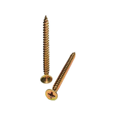 Саморез желтый универсальный оцинкованный с потайной головкой 4.0x50 мм, pz2, 10 кг GSMETZ 1034050