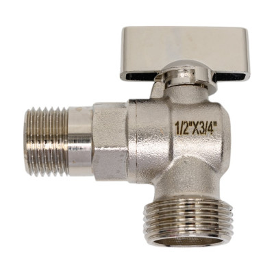 Угловой кран Victoria 1/2-3/4 никелированный 61-203