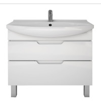 Тумба Dreja eco Laguna Plus 105, белый лак, 2 ящика, органайзер 99.0108