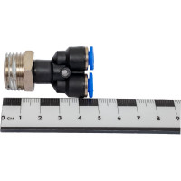 Фитинг Y-образный с наружной резьбой (6 мм; 1/2") для пластиковых трубок ROCKFORCE RF-SPX06-04(2353)