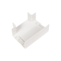 Угол EKF T-образный, 40х25мм, 4 шт, Plast, PROxima, Белый tchw-40-25x4