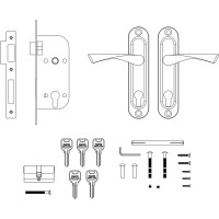 Врезной цилиндровый замок PUNTO KIT P16 4070 CRONA SN матовый никель 41713