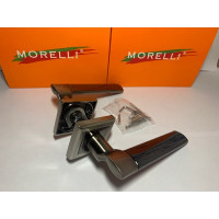 Дверная ручка MORELLI "Agbar", цвет-бел. никель/черн. никель MH-21 SN/BN-S 9010798